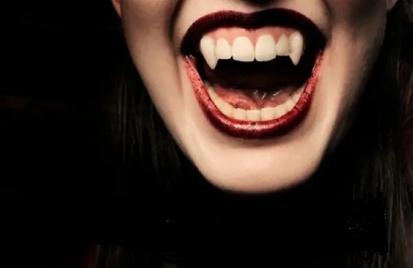 Vampire Female Teeth Blank Meme Template