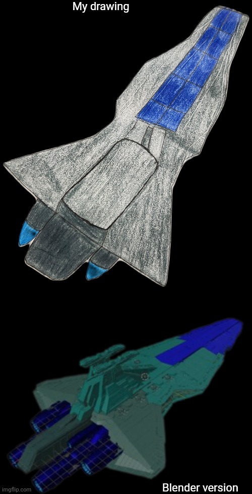 Should I explain the lore of it in comments? | My drawing; Blender version | made w/ Imgflip meme maker