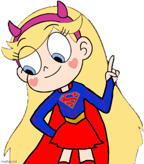 Something i made to make Star a True Hero <3 | image tagged in star butterfly,supergirl,star vs the forces of evil,fanart,memes | made w/ Imgflip meme maker