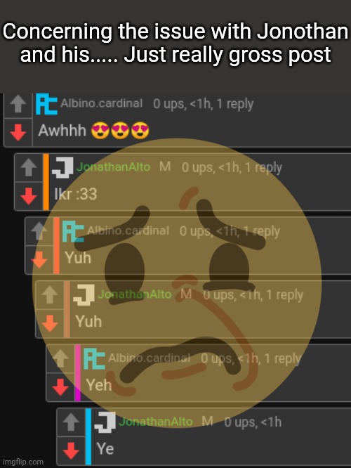Also, Uber sends his apologies for the drama that has occurred with Jonathan, uber likes HK and he was grossed out | Concerning the issue with Jonothan and his..... Just really gross post | made w/ Imgflip meme maker