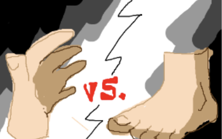 High Quality Hand vs foot Blank Meme Template