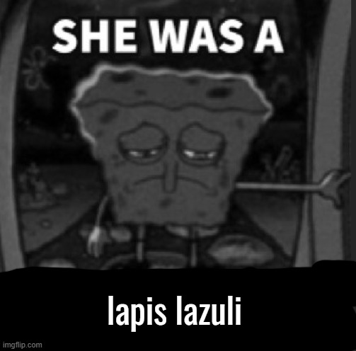 She was a he | lapis lazuli | image tagged in she was a he | made w/ Imgflip meme maker