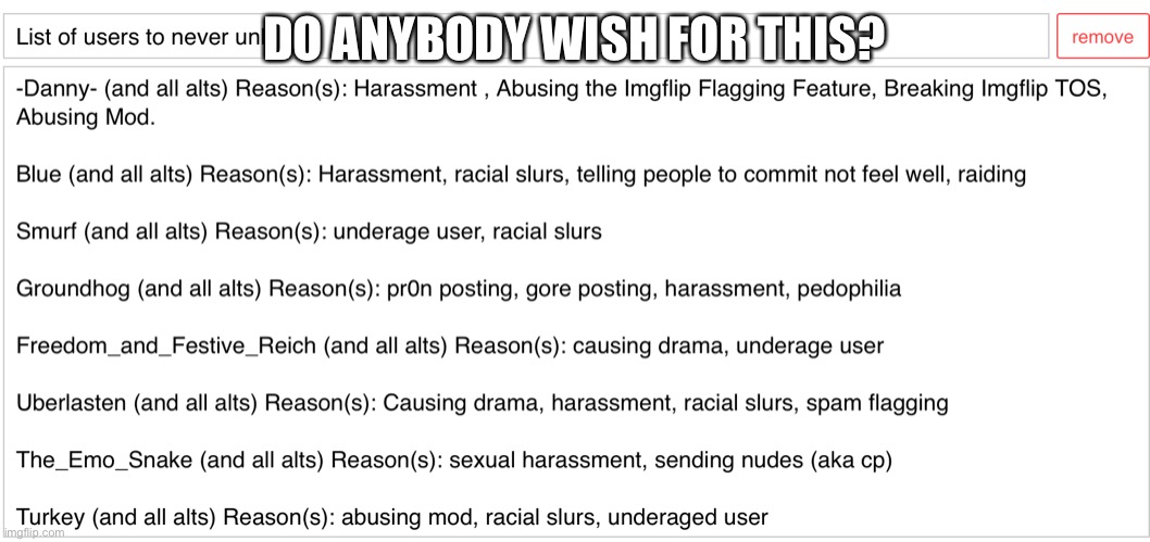 DO ANYBODY WISH FOR THIS? | made w/ Imgflip meme maker