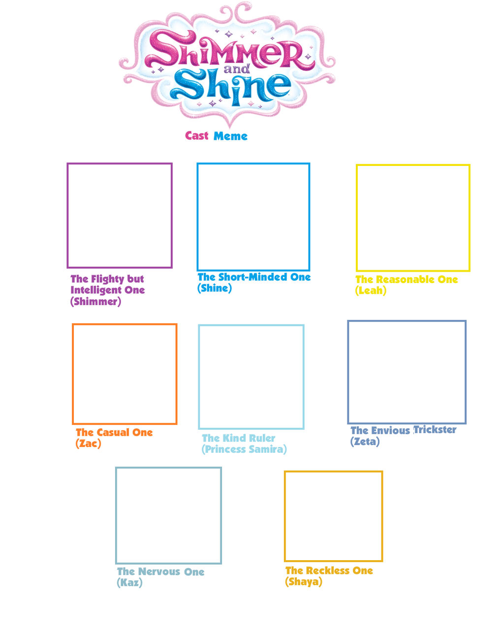 Shimmer and Shine Blank Meme Template