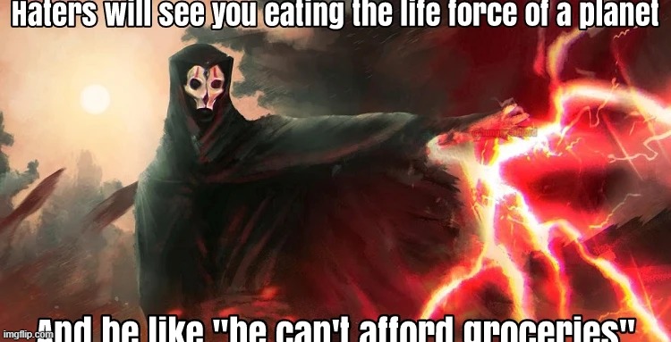 You're a grown ass Sith lord, eat the crust of your planet too | made w/ Imgflip meme maker