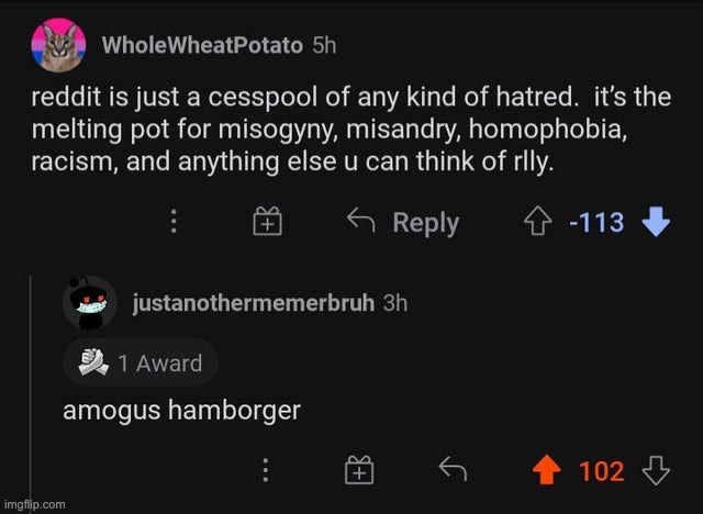 amogus hamborger | made w/ Imgflip meme maker