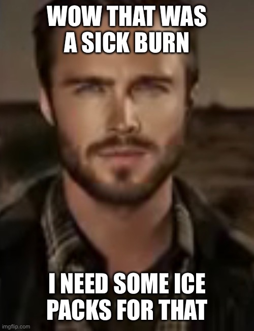 WOW THAT WAS
A SICK BURN; I NEED SOME ICE
PACKS FOR THAT | made w/ Imgflip meme maker