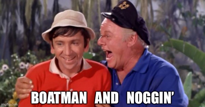 Gilligan and the Skipper | BOATMAN   AND   NOGGIN’ | image tagged in gilligan and the skipper | made w/ Imgflip meme maker