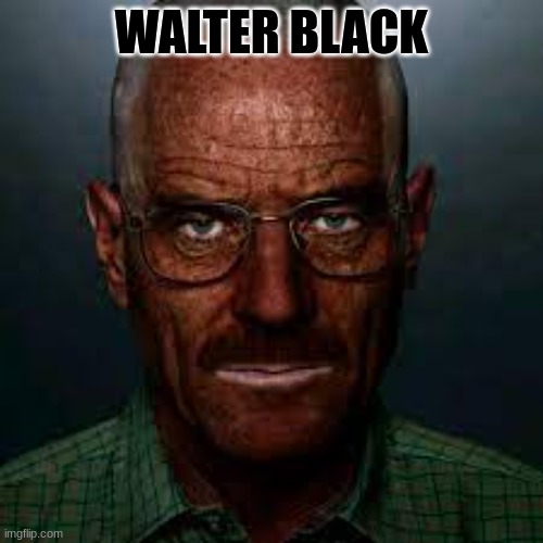 The true druglord | WALTER BLACK | image tagged in breaking bad,walter white | made w/ Imgflip meme maker