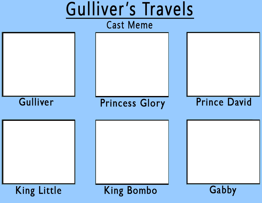 Gulliver's travels cast Blank Meme Template