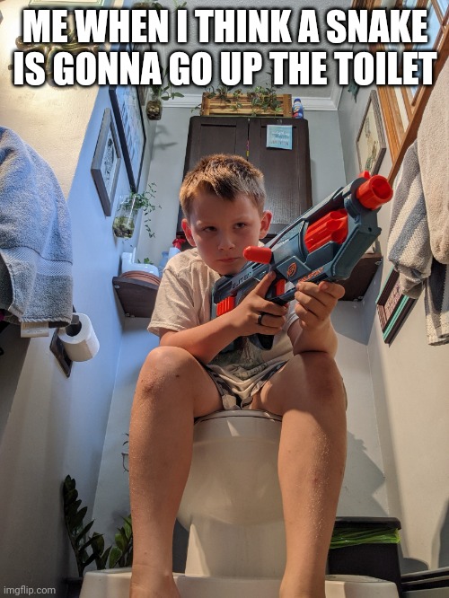 Armed sh-•t | ME WHEN I THINK A SNAKE IS GONNA GO UP THE TOILET | image tagged in armed sh- t | made w/ Imgflip meme maker