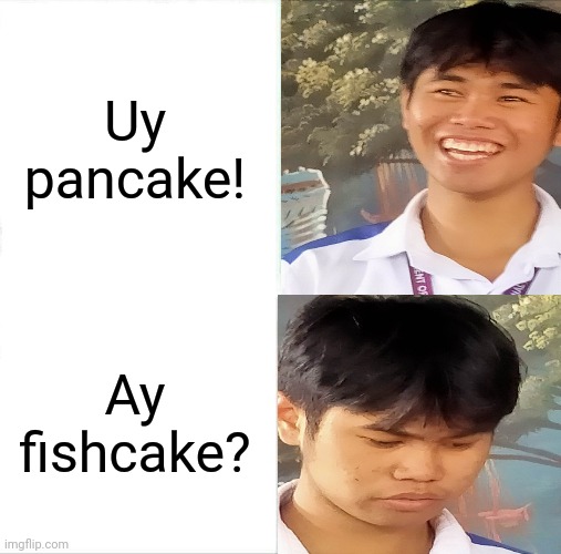 Sleeping Shaq | Uy pancake! Ay fishcake? | image tagged in memes,sleeping shaq | made w/ Imgflip meme maker