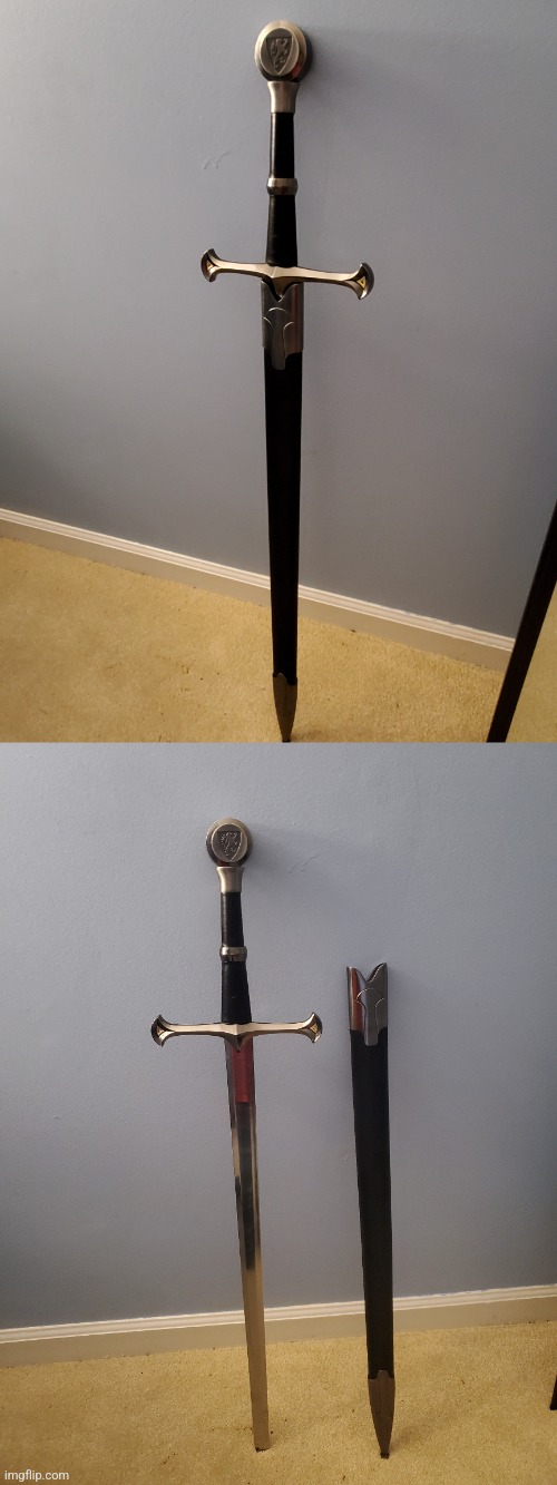 Bday sword I got last year ( my bday is tomorrow!) | image tagged in sword,photo | made w/ Imgflip meme maker