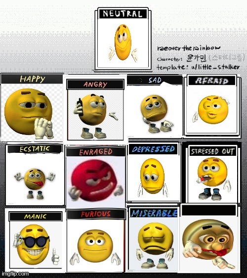 potat emotions chart | image tagged in potat emotions chart | made w/ Imgflip meme maker