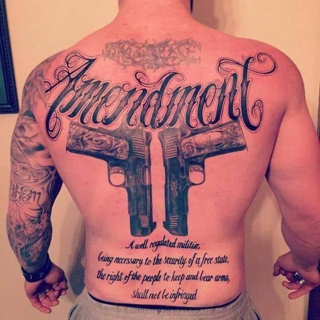 Second Amendment tattoo Blank Meme Template