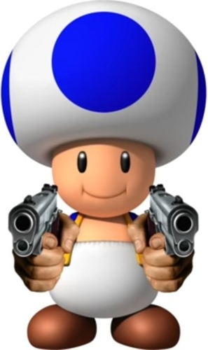 High Quality toad with guns Blank Meme Template