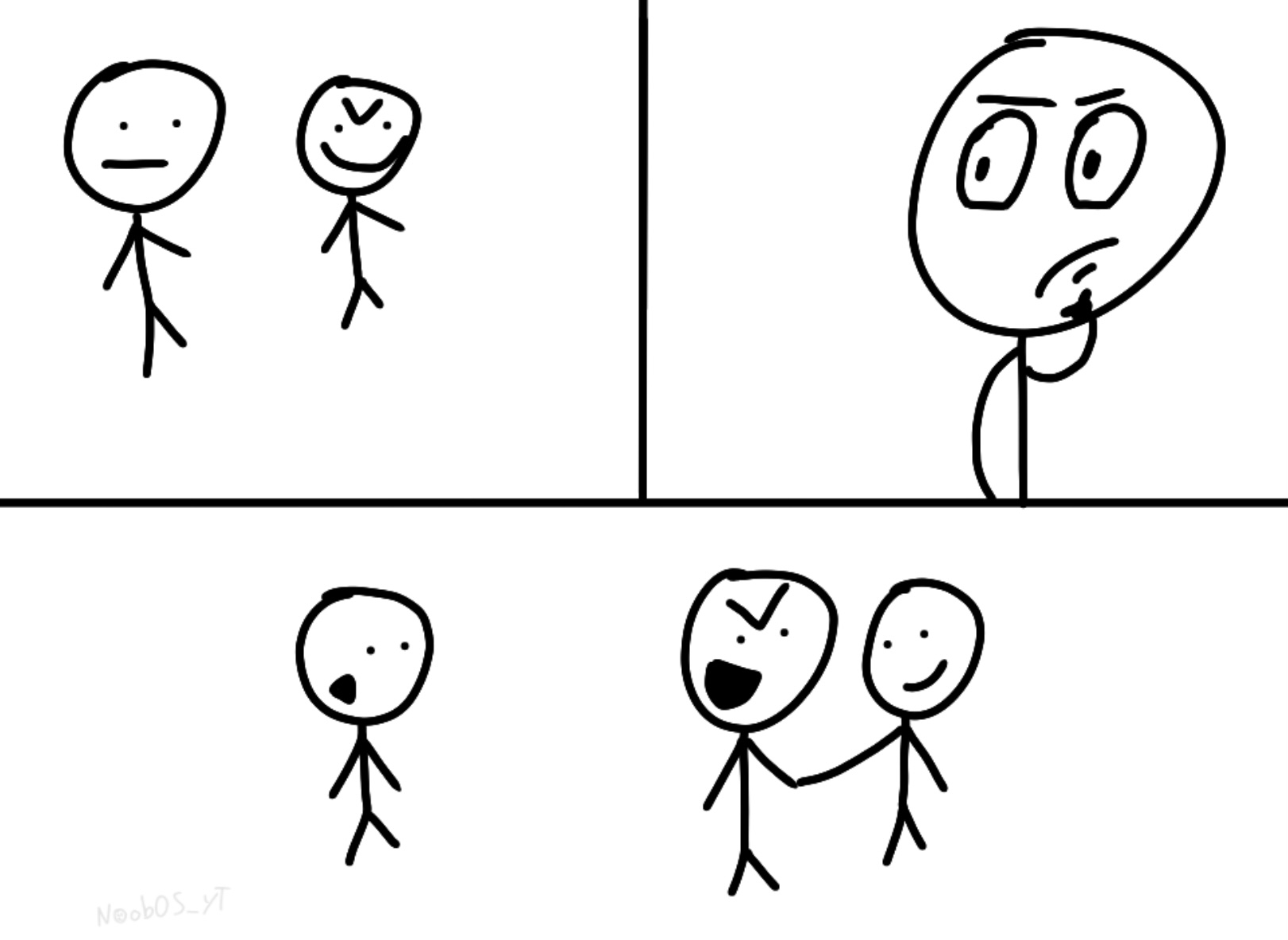 High Quality Stickman chooses wrong person Blank Meme Template