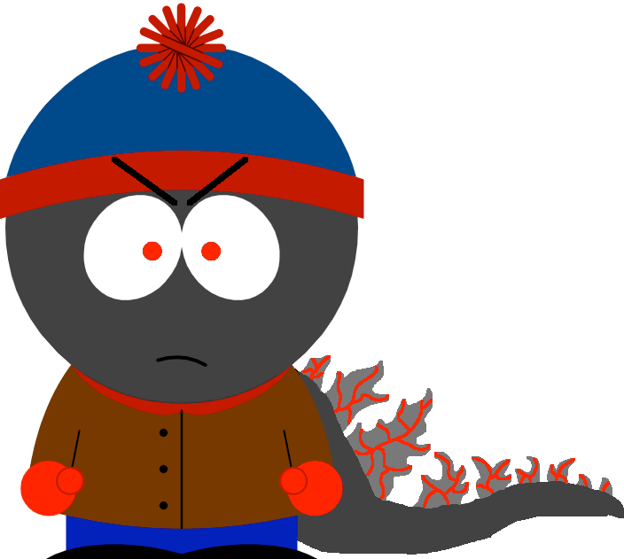 Stan Marsh as Godzilla (Spiral Atomic Breath) Blank Meme Template