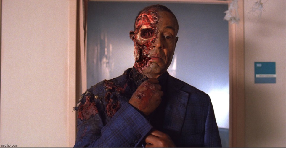 Gus Fring death | image tagged in gus fring death | made w/ Imgflip meme maker