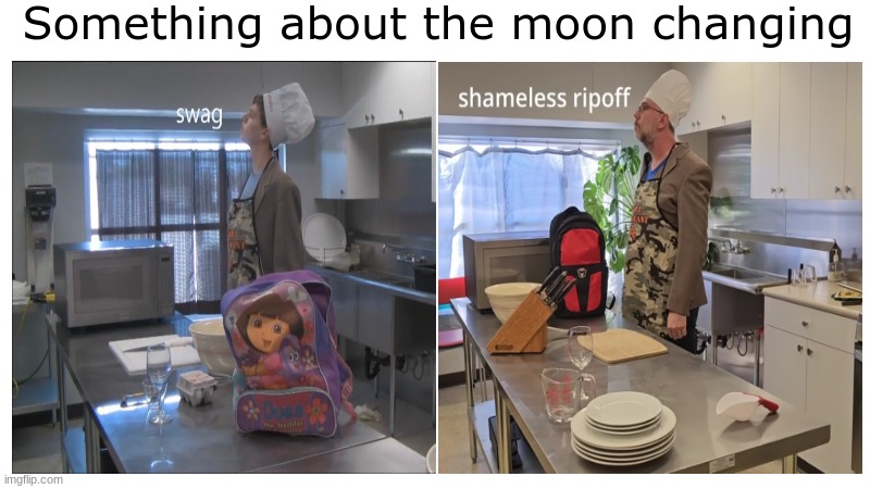 Hmmm, I don't really see a difference | Something about the moon changing | image tagged in dream smp,funny | made w/ Imgflip meme maker