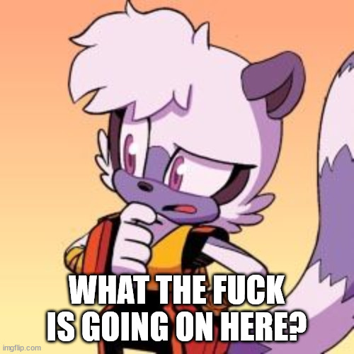Tangle The Lemur | WHAT THE FUCK IS GOING ON HERE? | image tagged in tangle the lemur | made w/ Imgflip meme maker