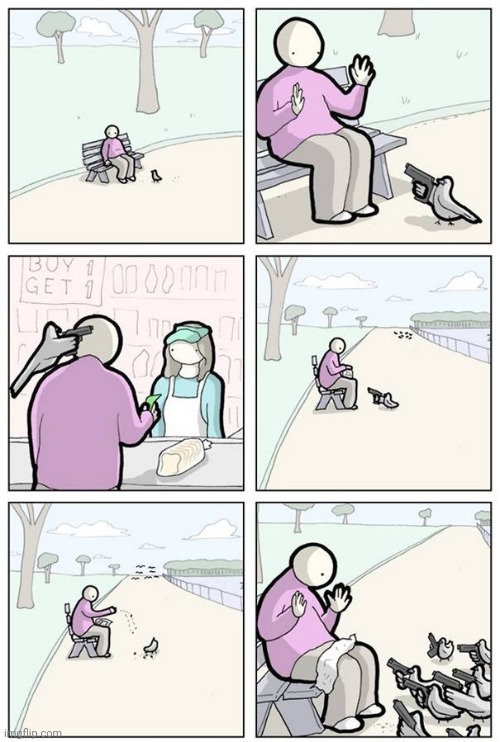 The guns | image tagged in gun,guns,birds,bird,comics,comics/cartoons | made w/ Imgflip meme maker