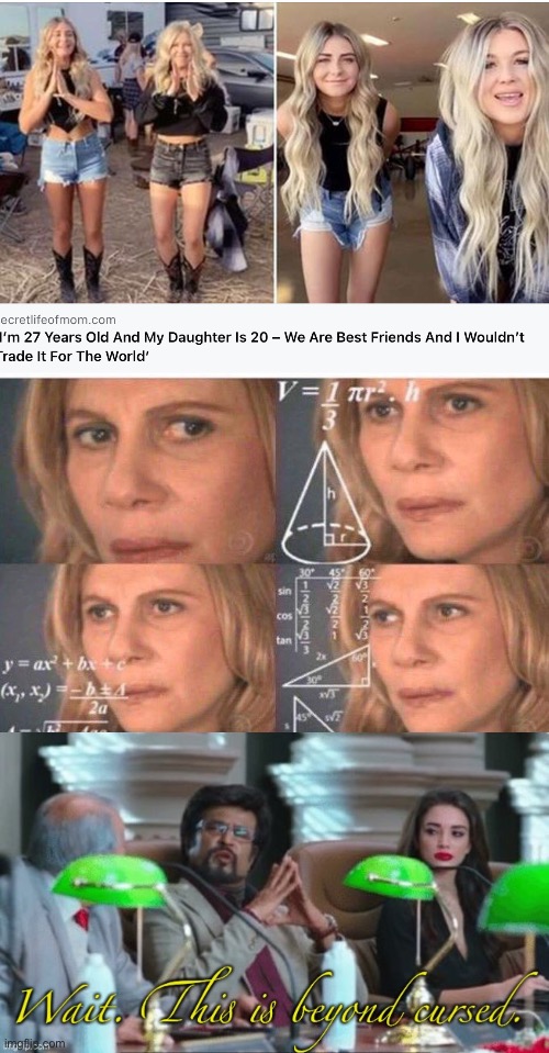 Beyond cursed: family edition | image tagged in math lady/confused lady,wait this is beyond cursed,family,seven | made w/ Imgflip meme maker