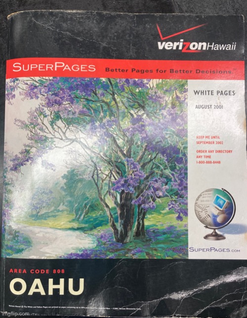 I found an old White Pages from 2001 | made w/ Imgflip meme maker