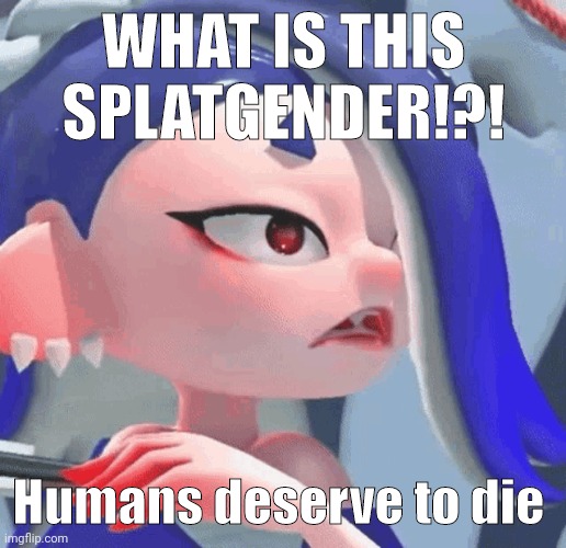 WHAT IS THIS SPLATGENDER!?! Humans deserve to die | made w/ Imgflip meme maker