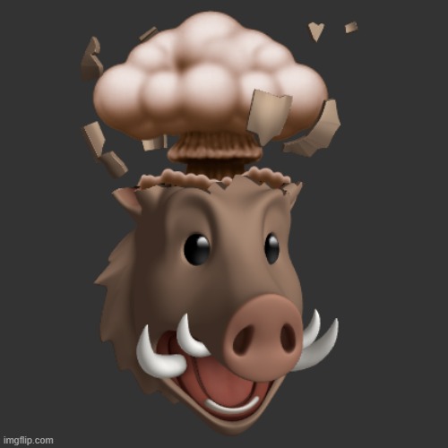 Boar Head explode | image tagged in boar head explode | made w/ Imgflip meme maker