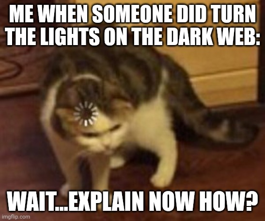 Hmmmmmmmmmmmmmmmmmmmmmmmmmmmmmmmmmmmmmmmmmmmmmmmmmmmmmmmmmmmmmm | ME WHEN SOMEONE DID TURN THE LIGHTS ON THE DARK WEB:; WAIT...EXPLAIN NOW HOW? | image tagged in loading cat | made w/ Imgflip meme maker