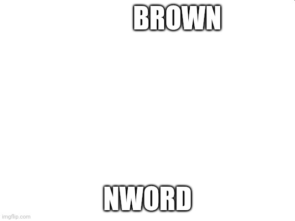 Same thing. | BROWN; NWORD | image tagged in funny memes | made w/ Imgflip meme maker