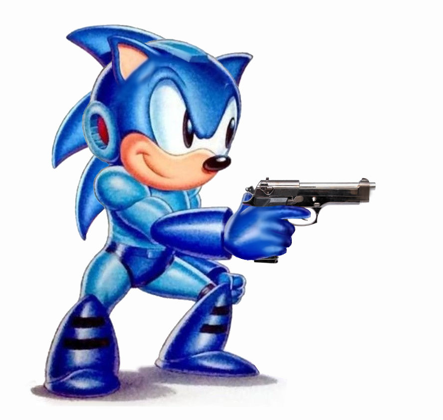 Megaman Sonic edition Blank Meme Template