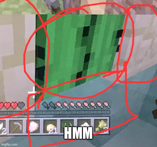 Floating cactus with blocks on three sides | HMM | image tagged in cactus,glitch | made w/ Imgflip meme maker