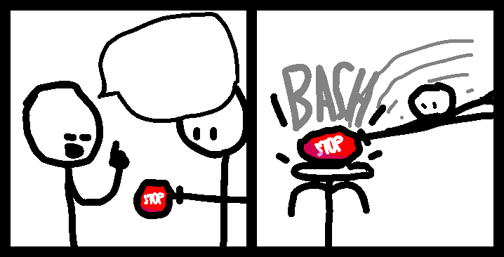 High Quality Stop Sign Bash Blank Meme Template