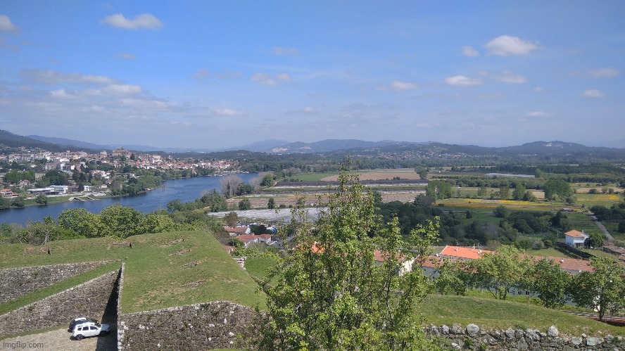 Spain on the left, Portugal on the right. Separated by the river | made w/ Imgflip meme maker