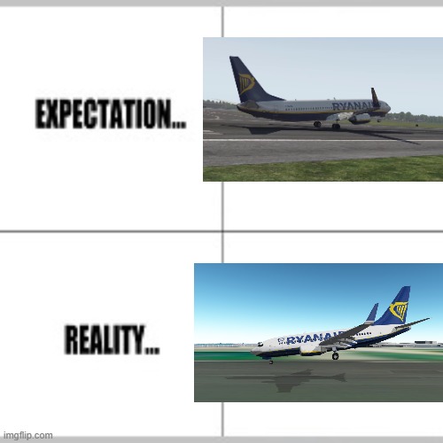 Expectation VS Reality RyanAir | image tagged in expectation vs reality | made w/ Imgflip meme maker