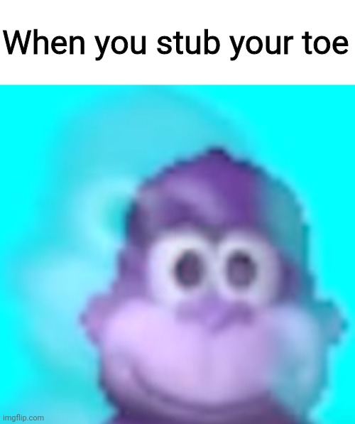 Relatable? | When you stub your toe | image tagged in bonzi buddy internal screaming | made w/ Imgflip meme maker