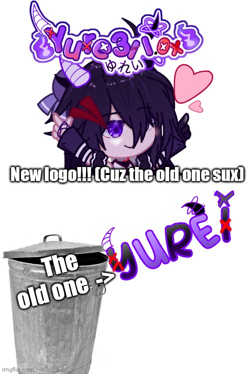 How did the old one took 30 minutes??? | New logo!!! (Cuz the old one sux); The old one  -> | image tagged in gacha club,gacha,logo,art,oh wow are you actually reading these tags | made w/ Imgflip meme maker