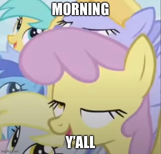 I woke up on the wrong side of the floor | MORNING; Y’ALL | image tagged in my little pony,my life,my little pony friendship is magic,npc meme | made w/ Imgflip meme maker