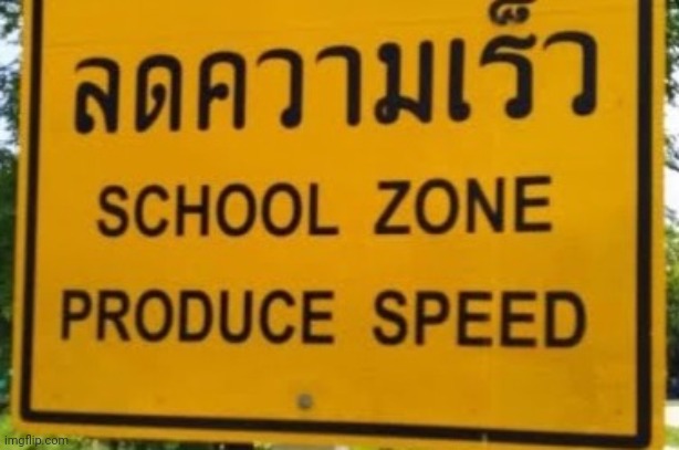 This sign accidentally promoted running over children | made w/ Imgflip meme maker