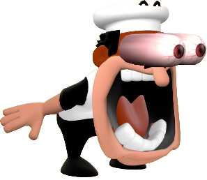 Peppino screaming Blank Meme Template