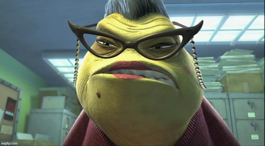 Roz monster inc | image tagged in roz monster inc | made w/ Imgflip meme maker