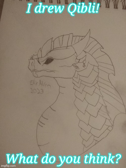 QIBLI FROM WINGS OF FIRE | I drew Qibli! What do you think? | image tagged in drawings,qibli,sandwing | made w/ Imgflip meme maker