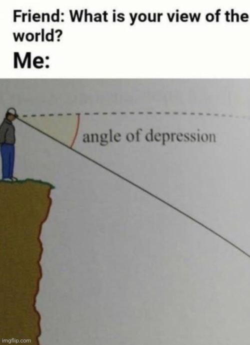 View of the world | image tagged in depression | made w/ Imgflip meme maker