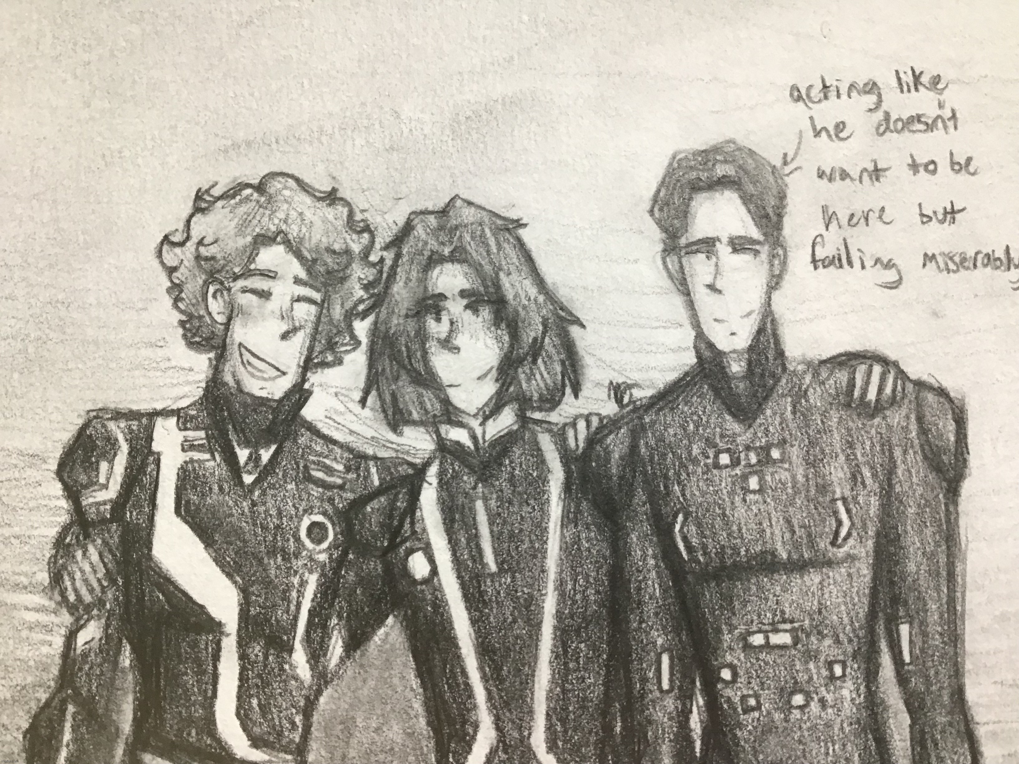 These idiots from the ENCOM system. Left and right (Ram and Tron) are not my characters, but middle (Paros, one of my OCs) is. | made w/ Imgflip meme maker