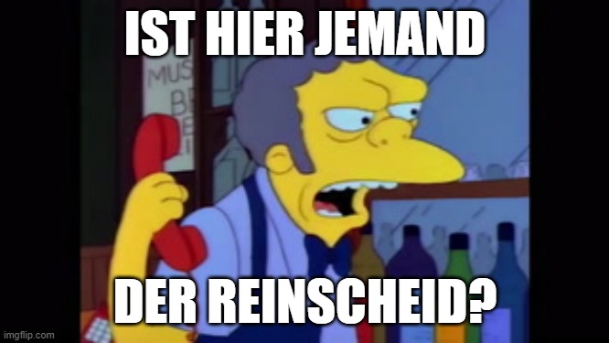 IST HIER JEMAND; DER REINSCHEID? | made w/ Imgflip meme maker