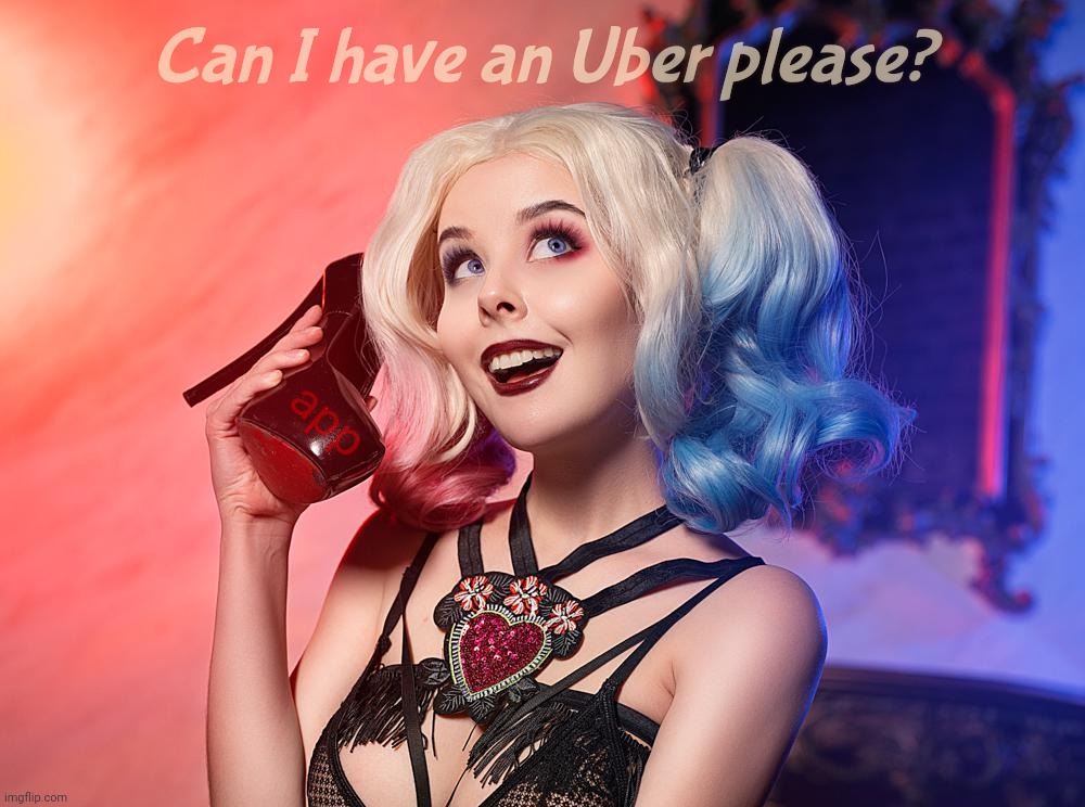 Helly Von | Can I have an Uber please? app | image tagged in helly von | made w/ Imgflip meme maker