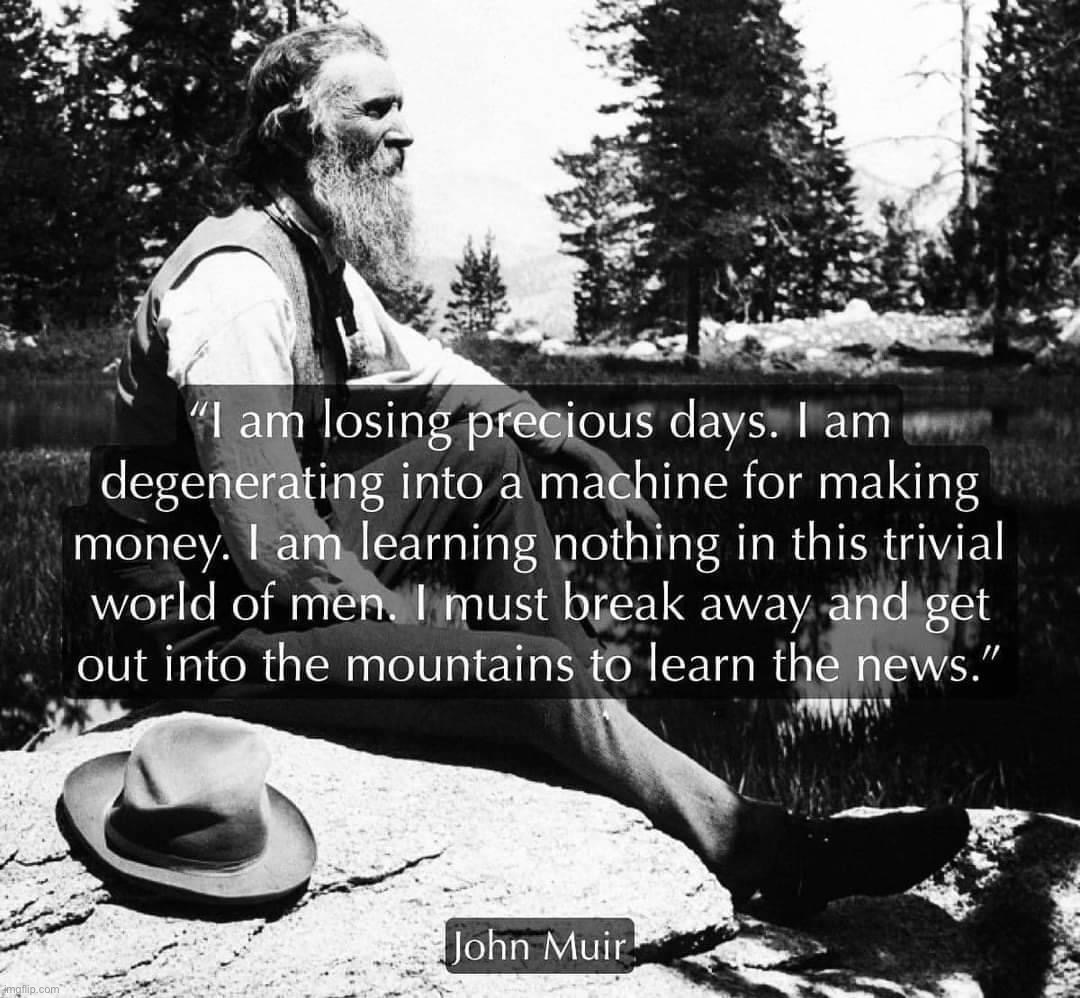 John Muir quote | image tagged in john muir quote | made w/ Imgflip meme maker