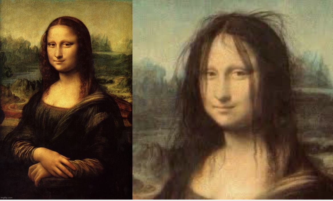 High Quality Mona Lisa before after Blank Meme Template